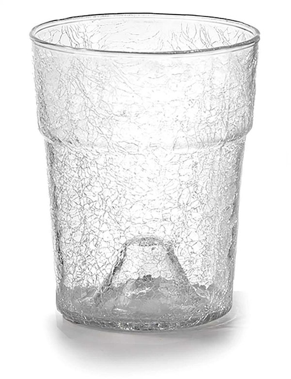 Vaso in Vetro Trasparente Crackle