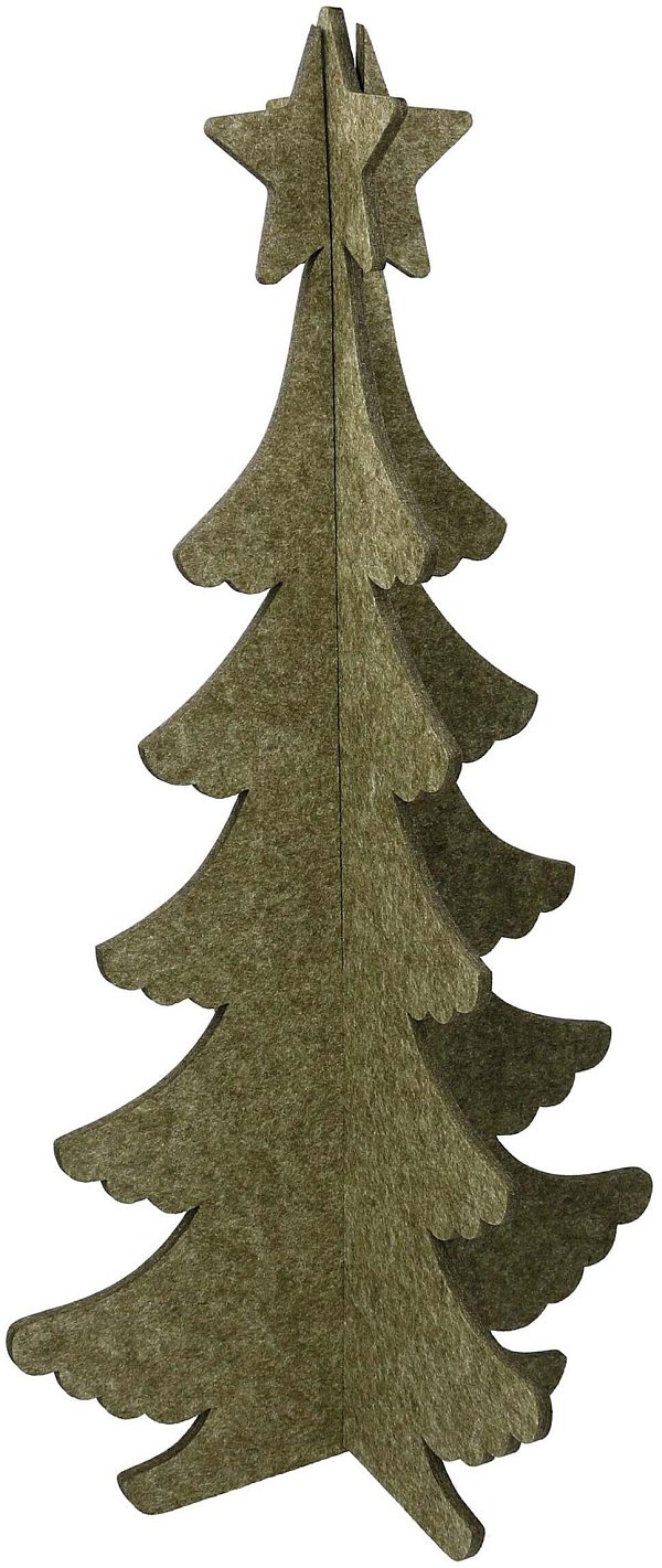 Albero in Feltro Verde con Puntale Stella