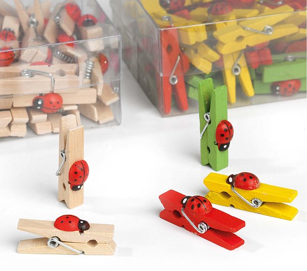 Mollette in Legno Coccinella
