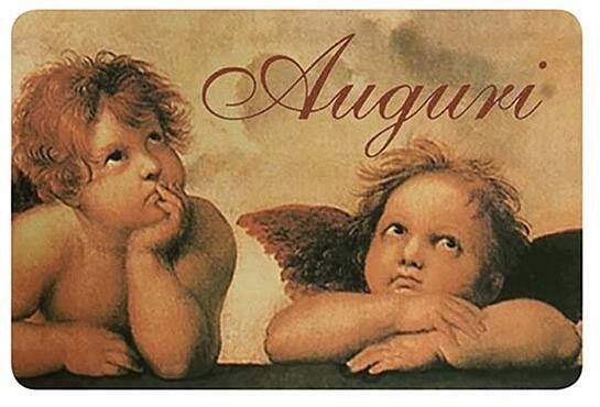 Etichette Rettangolari Auguri Angeli