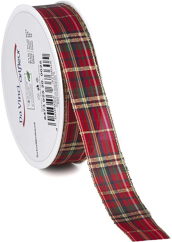 Nastro Scozzese Bordato Lurex