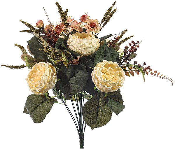 Mazzo Peonie Misto con 16 Rami e 7 Fiori