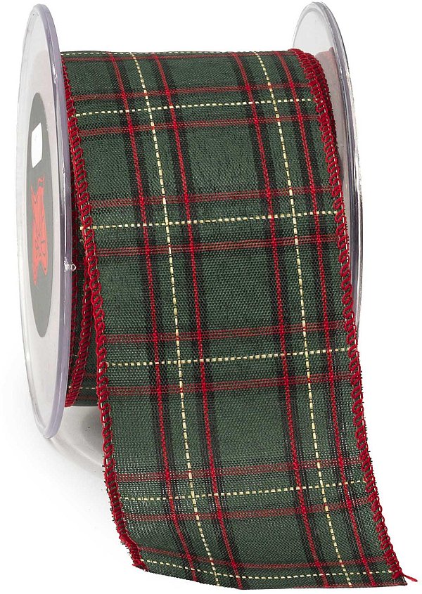 Nastro Tessuto Animato Kilt Verde
