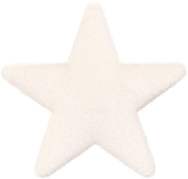 Segnapacco Stella Avorio in Velluto con Adesivo