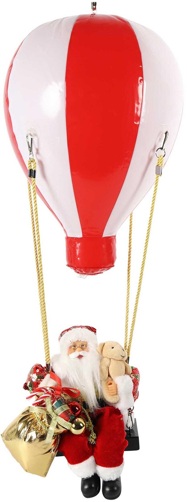 Mongolfiera Gonfiabile con Santa Claus, Led e Musica