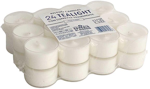 Tealight in Plastica Trasparenti (Durata 6,5 ore)