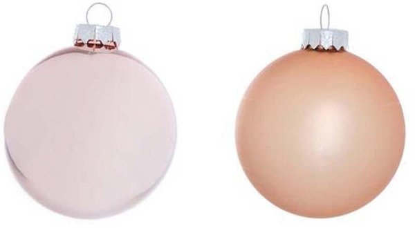 Sfere di Vetro Rosa Lucido e Satinato