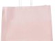 shopper in carta colore rosa antico con maniglie intrecciate