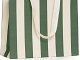 Shopper Carta Stripes Verde con Maniglia in Grosgrain
