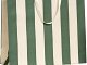 Shopper Carta Stripes Verde con Maniglia in Grosgrain